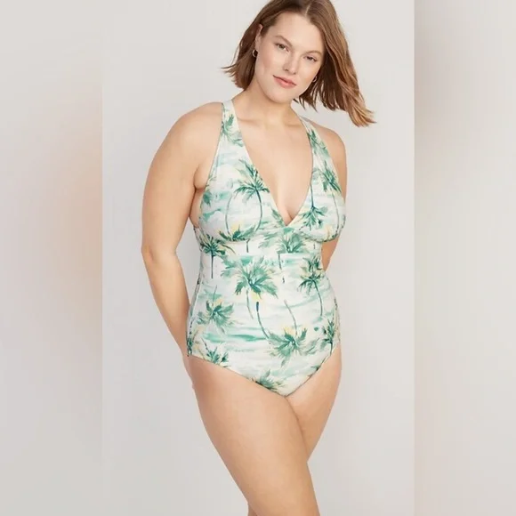 NWT XXL Old Navy Deep-V One-Piece Bathing Suit - Picture 2 of 9